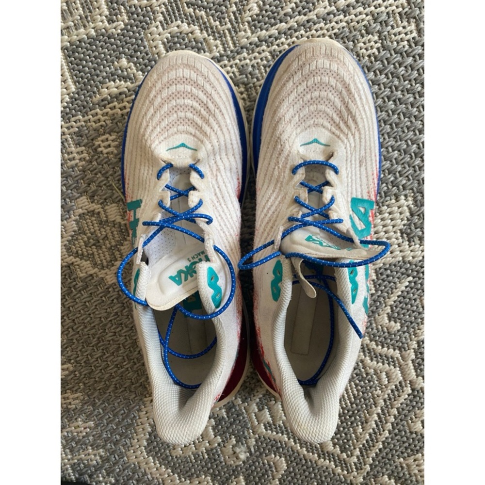 Hoka White and Blue Running Shoes - Picture 6 of 7